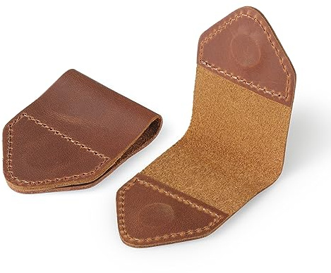 Londo handgefertigtes dreieckiges Lesezeichen aus echtem Leder (2er-Set)