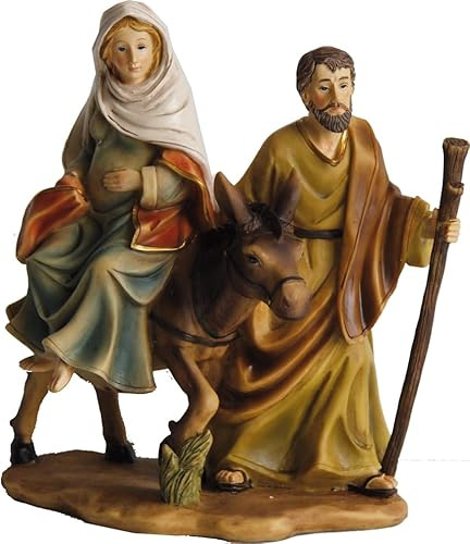 FADEDA Höstjakt/höjd: 19 cm/handmålad/detaljerade krubbfigurer – julbord, dekoration, krubbtillbehör