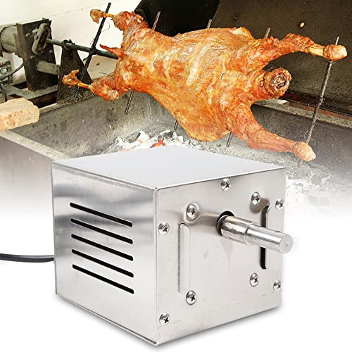 KEESUNG 25w 60kg Moteur en Acier Inoxydable, BBQ Barbecue en Acier Inoxydable Rôtissoire Moteur Broche pour Barbecue pour Barbecue Brochettes Tournebroche Moteur De Grillade