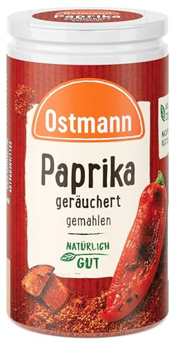 Ostmann Gewürze - Paprika geräuchert | Rauchiges Aroma für Bratkartoffeln, Gulasch oder Rührei | 35 g in der Streudose