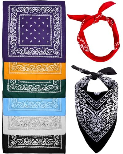 KGDUYC 6 Pezzi bandana - Sciarpe, Fazzoletti e Fasce Unisex per Uomo e Donna