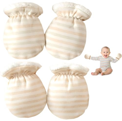 COYUN 2 Pares Manoplas Bebe Recien Nacido,Guantes Y Manoplas,Manoplas Antiarañazos,Algodón, Para Recién Nacidos, Niños Y Niñas Multicolor Paquete Para Bebés De 0 A 12 Meses Niños Y Niñas
