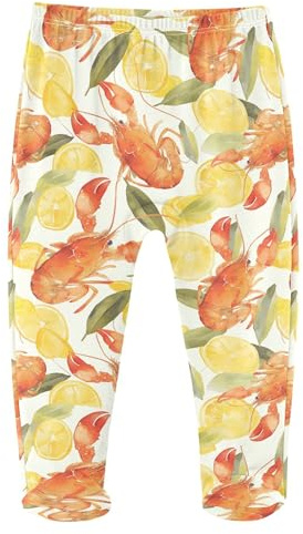 JUNZAN Baby Pjs with Footie Cotton Baby Overalls Sleep 'N Play Footies for Unisex Boys Girls Lobster Strafish with Lemon Beige 6M