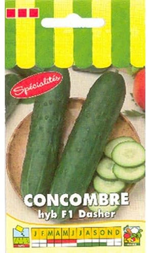 Sachet de graines de Concombre HYB F1 DASHER - 1 g - légume fruit - LES GRAINES BOCQUET
