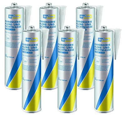 CARTECHNIC 6X Karosserie Klebe- und Dichtmasse Silikon Kleber schwarz 310 ml