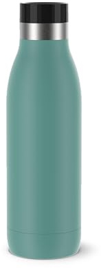 TEFAL BLUDROP Water Bottle, Reusable Stainless Steel Bottle, Hot and Cold Drinks, Dishwasher-Safe, Leak-Proof, 0.5 L, Green