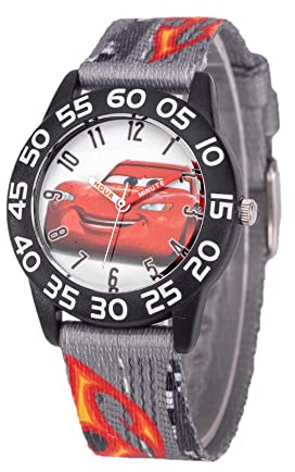 Disney Pixar Cars 3 - Reloj analógico de cuarzo con correa de nailon para niños, Gray, Gray, tira
