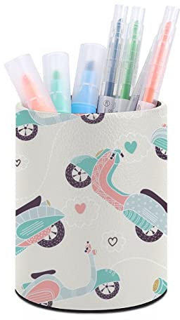 Porte-stylos à motif de vélos - Étui de rangement pour bureau - Fournitures de papeterie - Porte-pinceaux de maquillage