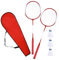 Baoblaze Badmintonschläger, Badmintonausrüstung mit Federbällen, Badmintonschläger für Übungstraining, Strand, drinnen und draußen, Paare, Rot