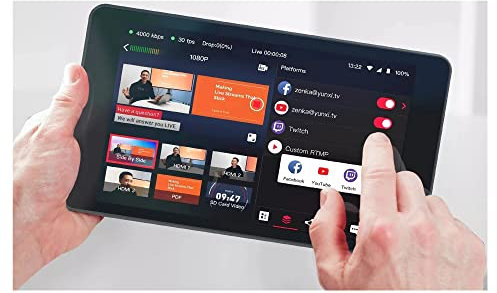 Scatola commutatore audio/video, Codificatore portatile multi-camera / Switcher Streamer / Monitor e amp; Registratore Streaming multipiattaforma simultaneo per PC, TV, proiettore, lettore DVD/Blu-ray