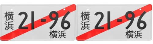 Mobestech Auto Kennzeichen 2 Stück Japanisches Temporäres Zubehör 13.00X6.50In Für Auto Und Motorrad Dekoration