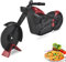 Rad Neuheit Motorrad Form Pizza Rad schneiden, Motorrad-Pizzaschneider Motorrad Pizzaschneider Motorrad Pizzamesser Edelstahl-Radschneider mit Antihaftbeschichtung für die Küche Gadget