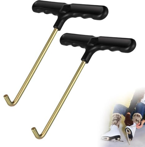 lasuroa 2 Pezzi Tenditore per Lacci da Skate, 13x11,5 cm Strumento per Stringere i Lacci delle Scarpe Tiralacci per Scarpe Ganci per Stivali Tiralacci per Stivali per Sci Scarpe Sportive da Hockey