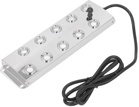 Generador de Niebla Ultrasónica Humidificador Nebulizador Ultrasónico 10 Cabezales DC45-48V Longitud de Cable de 1,5 M Fogger Ultrasónico para Fuente de Estanque de Agua para