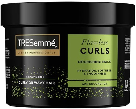 TRESemmé Flawless Curls Nourishing Hair Mask - with Coconut Oil & Ceramide for Deep Hydration, Softness & Bounce – Silicone-Free Treatment for Dry, Curly & Wavy Hair 440 ml