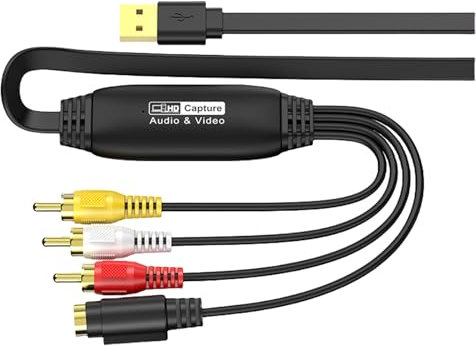 HAISENG Cable adaptador USB 2.0 para digitalizar cintas antiguas, soporta múltiples formatos