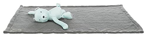 TRIXIE 37110 Junior Kuschel-Set Decke/Bär, Plüsch, 75 × 50 cm, grau/Mint