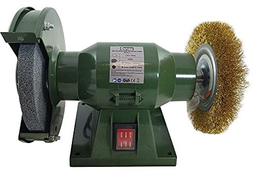 Smerigliatrice combinata da banco con mola e spazzola Ø 150 mm 250W 2950 giri al minuto