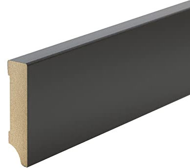 Sockelleisten Dunkelgrau MDF foliert Weimar Profil 80mm