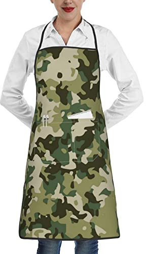 XVBCDFG Kochschürze, verstellbar, wasserdicht, mit Tasche für Küche, Lätzchen, Grillen, Backen, Muay Thai Heiliges Symbol, 6, Einheitsgröße