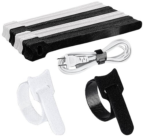 60pcs Reusable Straps Cable Ties 6 * 1.2 Wire Ties Strap, Multi-Purpose Cable Management Cord Organizer, Adjustable Zip Ties Replacement for Computer, Electronics, Home, Office