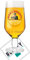 Roxley Moretti, bicchiere da 1 pinta, bicchiere Moretti da 56 cl, con 1 tappetino da birra di marca