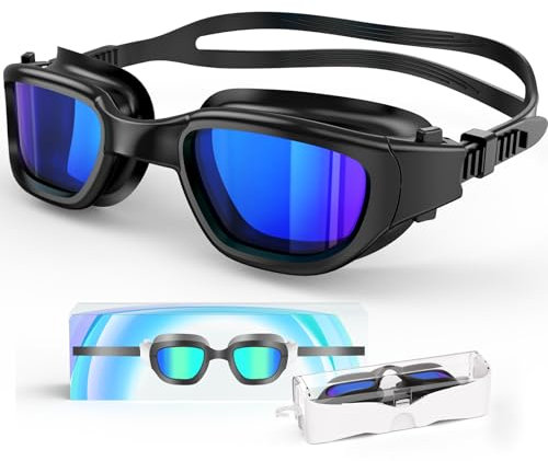 Zeligerstar Polarisiert Schwimmbrille, Anti-Beschlag Swimming Goggles für Erwachsene Jugendliche, Polarisierte UV-Schutzbrille schwimmbrillen für Herren und Damen