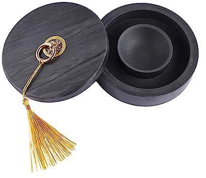 PLAFOPE Chinesischer Tintenstein mit Deckel für Kalligraphie Feuchtigkeitsbeständige Tintenplatte 4 Zoll für Anfänger und Künstler Schützt vor Austrocknung für Traditionelle