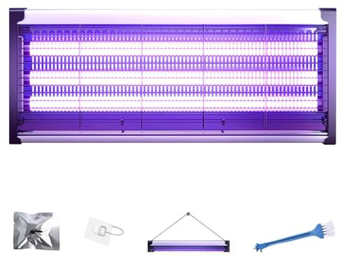 Mata Mosquitos Electrico,Matamosquitos Lampara UV 20W, Protección 360° para 200m², Silencioso y Seguro, Sin Químicos, con Cadena para Montaje en Pared, Ideal para Hogar y Negocios