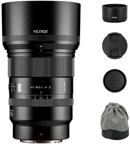 VILTROX AF 85mm F1.4 Pro Full Frame Obiettivo per attacco Nikon Z, obiettivo autofocus da 85mm f/1.4 ampia apertura Ritratti con motore HyperVCM, compatibile con Nikon Z5 Z30 Z50 Zfc Z6II Z6III Z8 Z9