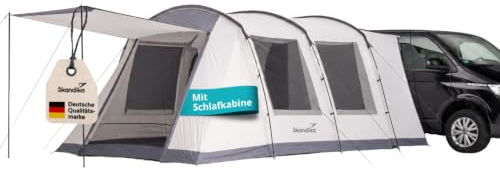 Skandika Auvent de bus Camper Tramp 2 Protect XL | Auvent pour 2 à 4 personnes, sol cousu, imperméable, colonne d'eau de 3000 mm, utilisable sur pied | Tente pour van, minivan, extérieur, camping