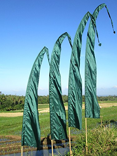 Bali-Fahne, Dunkelgrün 3 Meter, Umbul Fahne (Dunkelgrün)