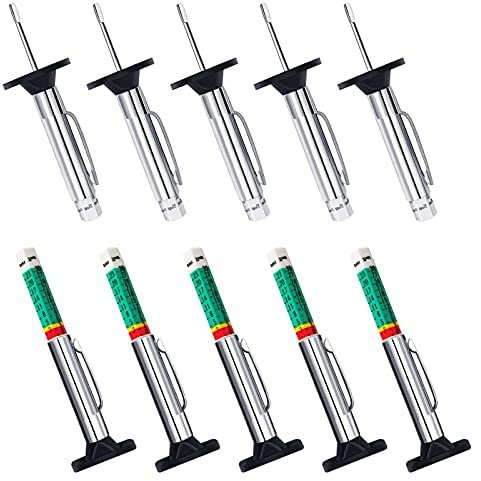 GODESON Misuratore battistrada pneumatici, Misuratore Calibro del Battistrada con codice colore intelligente a 6 lati in 25 mm / 32 pollice, Per Auto Moto Motocicletta-Sacchetto Incluso(10 pezzi)