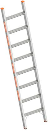 Layher Stufenanlegeleiter 8 Sprossen / 215 cm Länge Anlegeleiter Leiter Stufenleiter Aluminiumleiter Topic