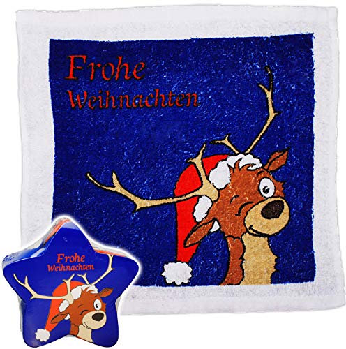 alles-meine.de GmbH magischer Waschlappen/Handtuch - Zauberwaschlappen - Weihnachten - Frottee aus 100% Baumwolle - Magic Towel - Waschfleck - Waschtuch - Waschhandschuh - Sei..