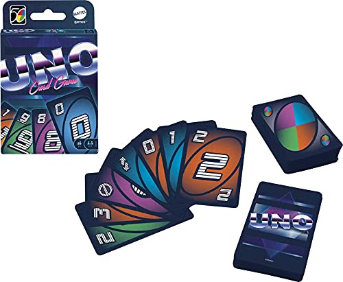 Mattel Games​'- UNO Versione Iconica 1970, Gioco di Carte con Design a Tema Anni '80, da Collezione, Giocattolo per Bambini 7+ Anni, GXV45