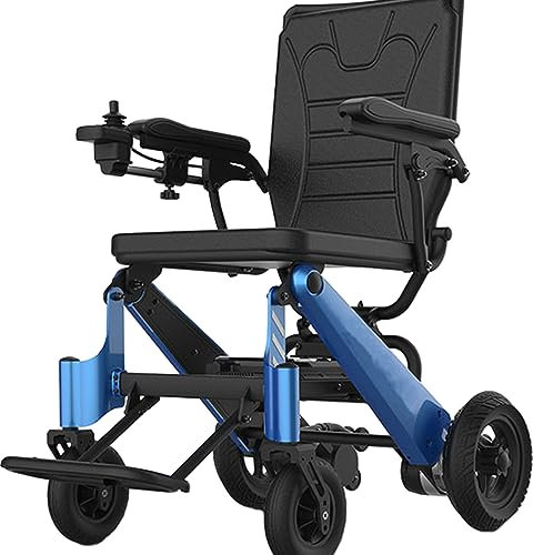Suuim Tragbarer Elektrorollstuhl mit elektronischer Bremse, Faltbarer Elektrorollstuhl mit abnehmbarem 10-Ah-Akku, belastbar bis zu 220 Pfund für ältere Menschen