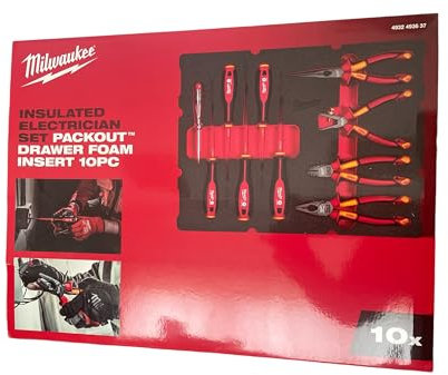 Milwaukee Einlage für Packout Koffer mit Schubladen VDE Zangen und VDE Schraubendreher Einlage 10tlg.