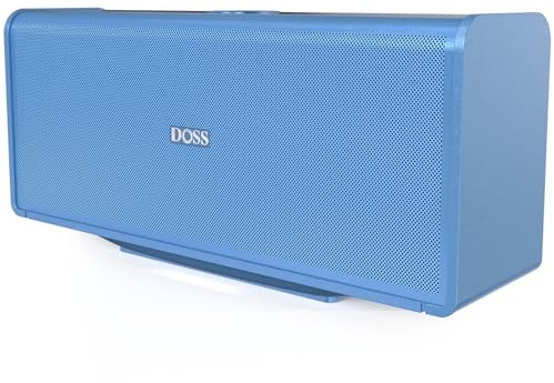 DOSS SoundBox Ultra Bluetooth Speaker with 2.1 Channel Audio, 80W Superior Sound with Deep Bass, Two DSP Technologies, 18H Playtime, BT 5.3, Wireless for Home, Office, Livingroom-Blue
