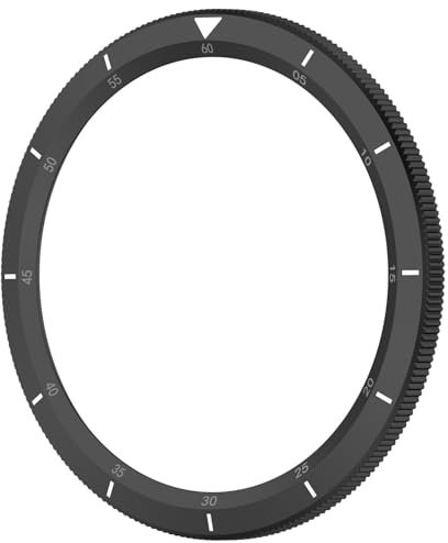 XBERSTAR Edelstahl Lünette Ring für Xiaomi Watch S4/S3 - Schwarz Skala Design