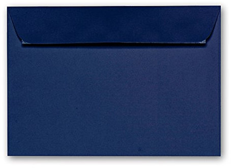 ARTOZ 25x Briefumschläge DIN C6 Blau - 16,2 x 11,4 cm - haftklebend - gerippte Kuverts ohne Fenster - Serie Artoz 1001