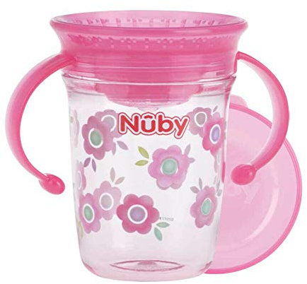 Nuby - Becher 360 gr 6m handrosa - 1 Stück