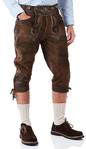 Stockerpoint Justin4 Herren Trachtenlederhose, Havanna Gespeckt, 50