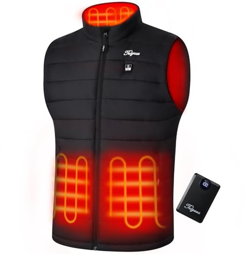 Telguua Heated Vest for Men with Battery Pack Included Warm Men's Heated Vests Electric Heating Vest Rechargeable