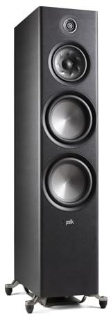 Polk Audio Reserve Series R700 Turm-Lautsprecher, 2,5 cm Hochtöner, 16,5 cm Tieftöner & Dual 20,3 cm Weitwurf-Treiber, hochauflösender zertifiziert, Dolby Atmos & IMAX für dynamisches Heimkino-Audio,