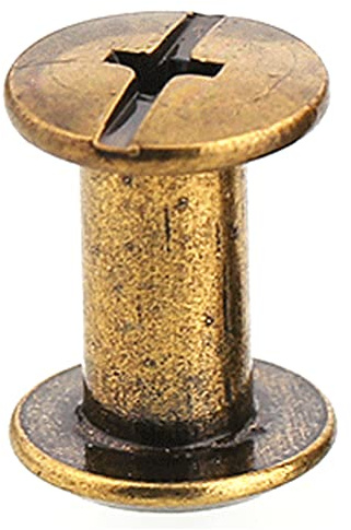 (20pcs) Brass Plated Butt Lock Belt Buckle Long Ten Letter Rivets M4x20mm, for Fasteners Maintenance Copper Electronic workbenches Mechanical Shafts.