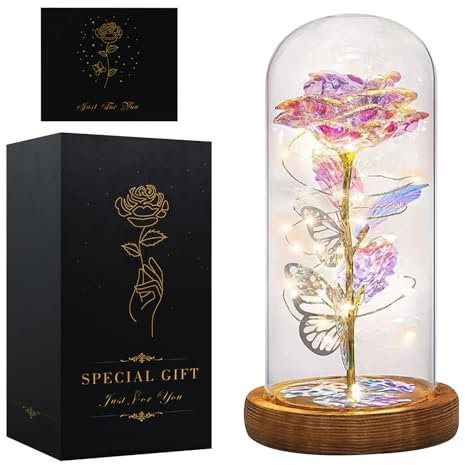 Ewige Rose Weiß,Weihnachten Geschenk für Frauen Freundin,Ehefrau,Junge Frauen,Schwiegermutter,Schwester Geburtstag, Thanksgiving,Valentinstag, Weihnachten Geschenke Ideen