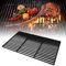 Ikodm Grillrost Gusseisen, Emailliert Gussrost 60 x 40 cm, Emailliert Eckig Grillgitter Grill, Grillrost Grillflaeche, Hochwertiger Grillrost für Gasgrill, Holzkohlegrill und mehr