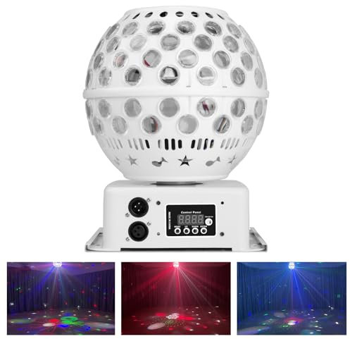Discokugeln mit Fernbedienung, Discolicht Partylich LT300 Musik Sound Activated DJ Disco Lichter DMX Beam Effekt Licht für Halloween Geburtstag Party Bar Nachtclub KTV