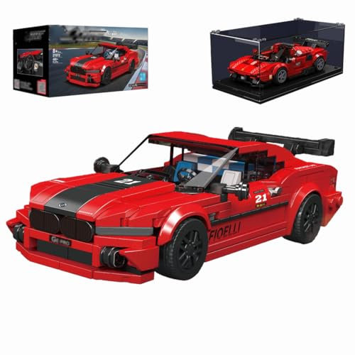 Technik Speed Champions Racing Car Building Blocks, 481 PCS Building Blocks MK Super Sports Car Model Kit, Technology Supercar Construction Set Compatible with Major Brands